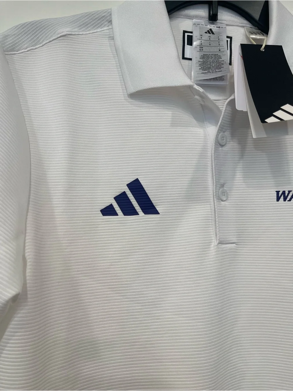 Adidas Washington Huskies Ottoman Polo Men's Size S NWT